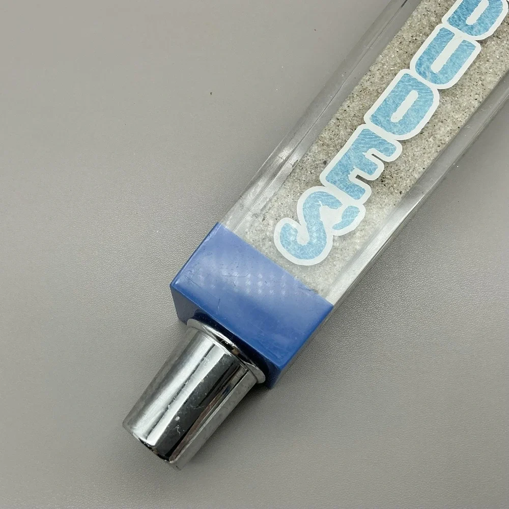 The Dudes Grandma's Pecan Beer Tap Handle Blue Sand Acrylic Draft Bar Decor